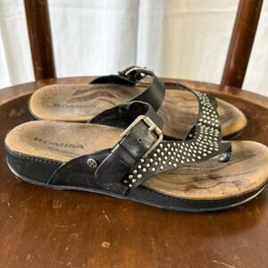 Romika Black Studded Women's Sandals